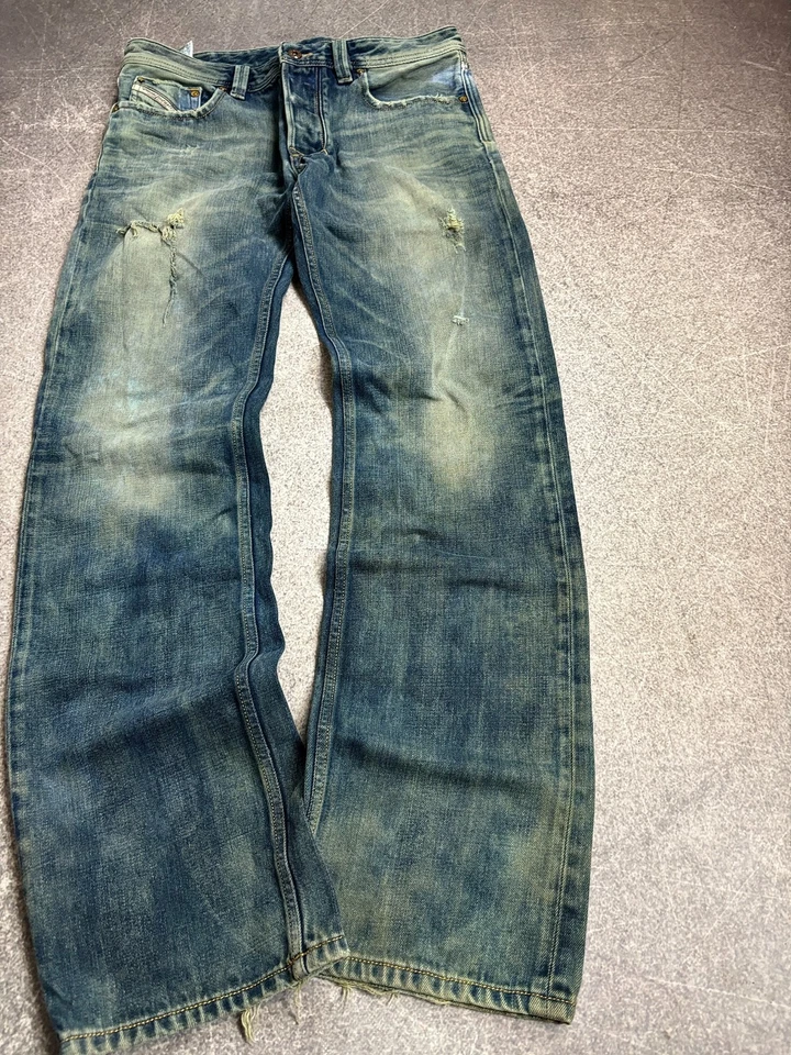 VINTAGE DISTRESSED japanese faded if was IF SIX WAS NINE vibe Diesel Jeans y2k - Image 3 of 4