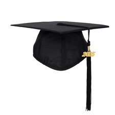 Unisex Adult Matte Graduation Cap with Tassel Year Charm for High School
