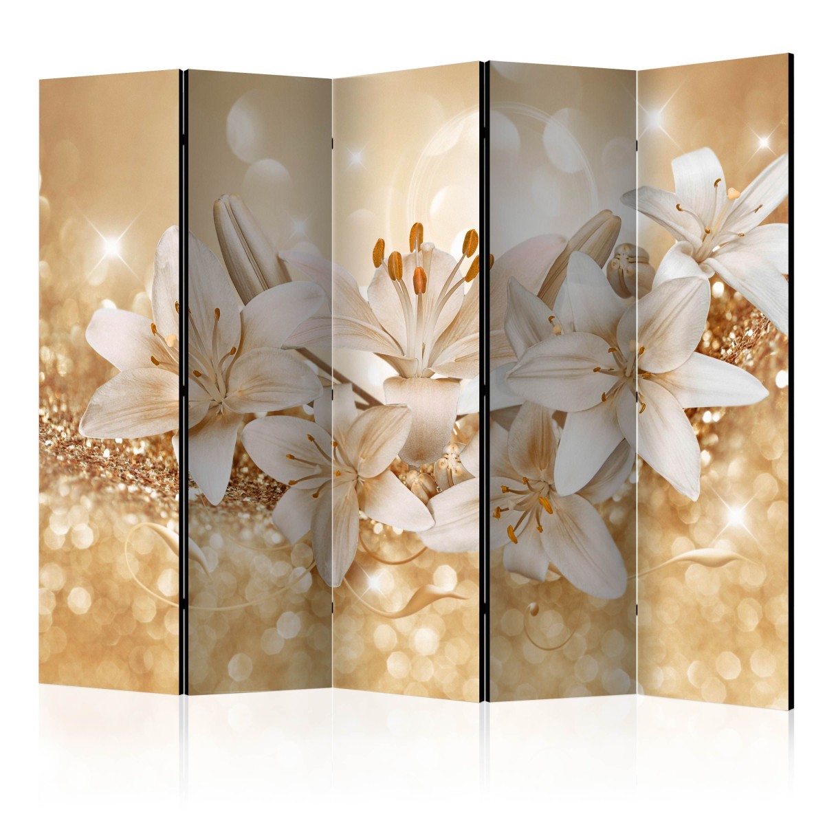 Paravent 5 Volets Royal Entourage 172x225cm Solution Anti-Vis-à-Vis et Séparation de Bureau