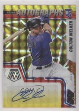 2022 Mosaic Rookie Choice Fusion Red & Yellow Prizm 47/88 Colton Welker Auto bn5