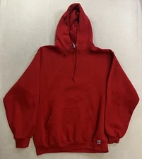 Vintage Russell Athletic Hoodie Men’s Size Large Red Long Sleeve Sweatshirt