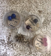 Vtg Half Drilled Gemstones For Earrings Lot Rhodochrosite Amethyst & Lapis Kit