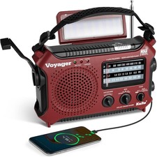 KA500RED 5-Way Powered Emergency AM/FM/SW Weather Alert Radio Red