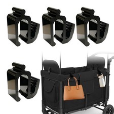 4 PCS Universal Stroller Wagon Side Hooks Travel Organizer 30kg Load Space