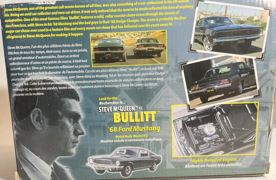 Dodge Charger R/T 1968 Steve McQueen Bullitt Revell 1:25 raro dueño original *LEER* Foto 2 de 4