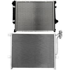 Ac Condenser Cooling Kit Aluminum Radiator For 1999 2000 Bmw 323i