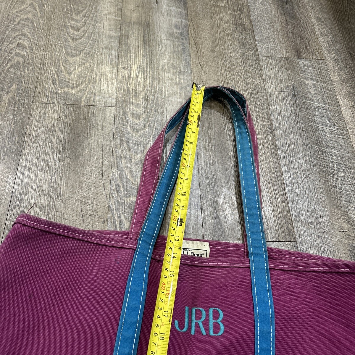 Rare!! Vintage LL BEAN Canvas BOAT AND TOTE Bag Large Purple