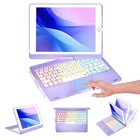 Baisla Case for iPad 9th Generation with Keyboard 10.2 2021 360° Rotatable with
