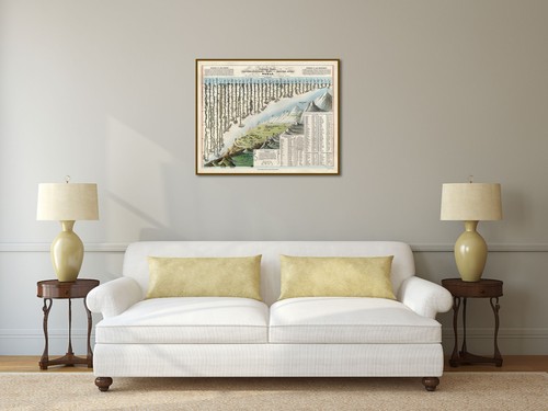 World Mountains and Rivers Comparative Chart map Darton Gardner 1823 art poster - Picture 9 of 11