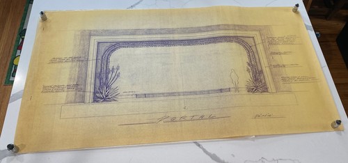 Vintage Johnny Cash Blueprint For Concert Print 1/1 Rare Drawing - Bild 1 von 22