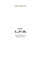 2012 Lexus LFA Owner's Manual