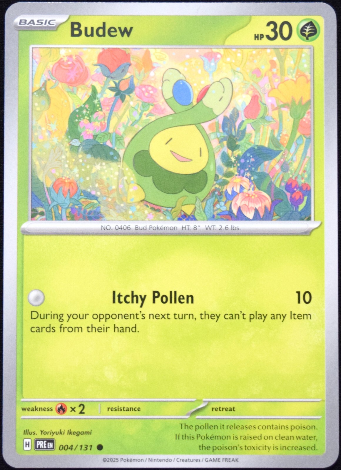 Pokemon TCG Budew 004/131 2025 Prismatic Evolutions Single or Playset - NM/LP