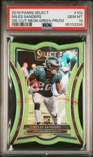 2019 Panini Select Miles Sanders Die-Cut Neon Green Prizm /49 PSA 10 POP 1 SP