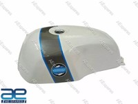 AEspares Kraftstofftank Front Stahl Weiß FüR Royal Enfield GT Continental 650Cc