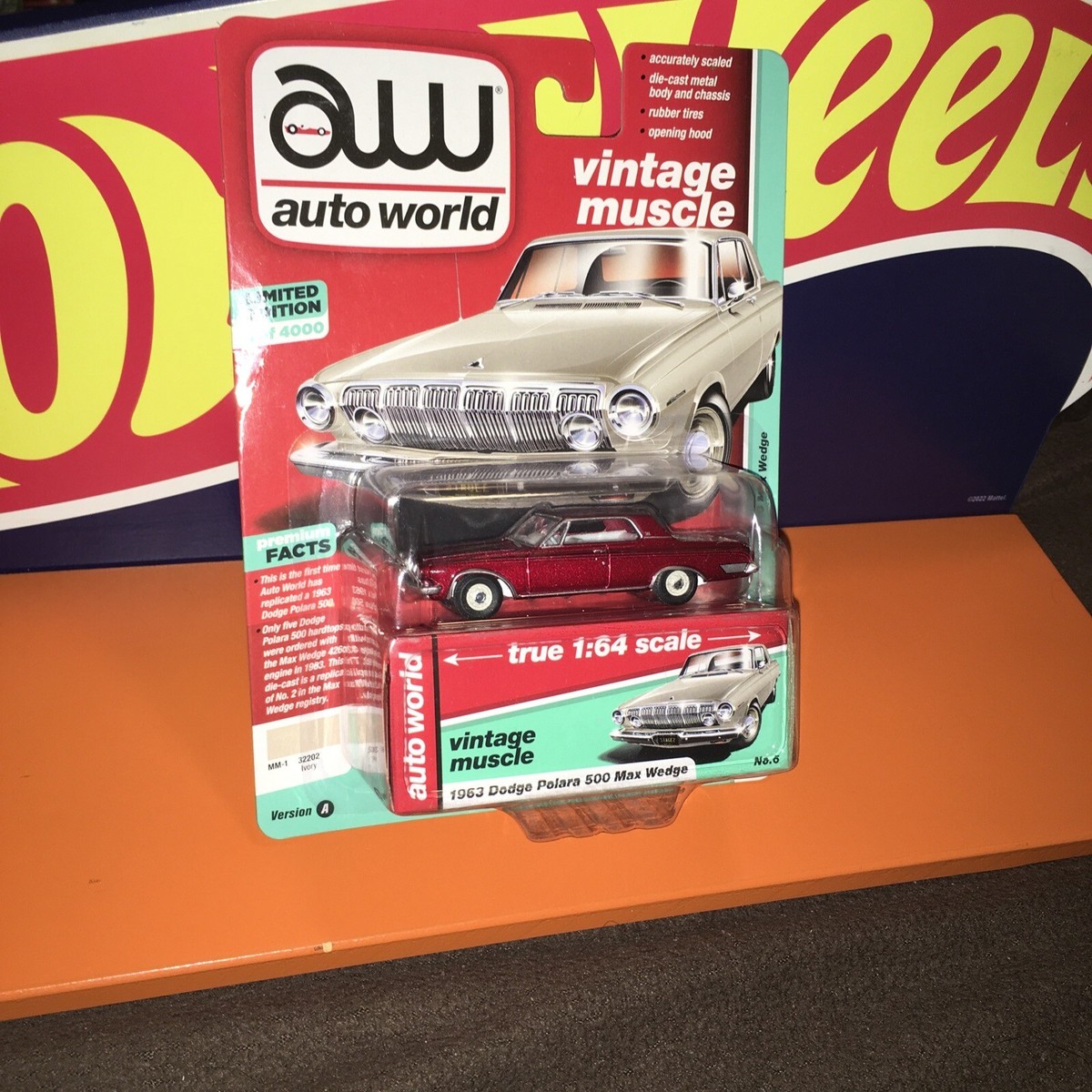 Auto World 64212 1:64 Vintage Muscle 1963 Dodge Polara 500 Max