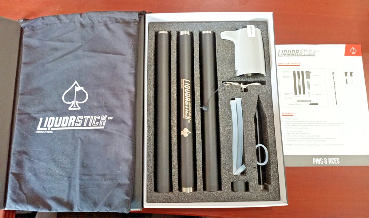 新品Pins&AcesGolfLiquorStick2.0ドリンクディスペンサー Pins & Aces LiquorStick 2.0 - Black