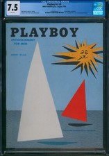 PLAYBOY Vol. 1 #9 August 1954 ? CGC 7.5 ? Rare! Arline Hunter Vintage Magazine