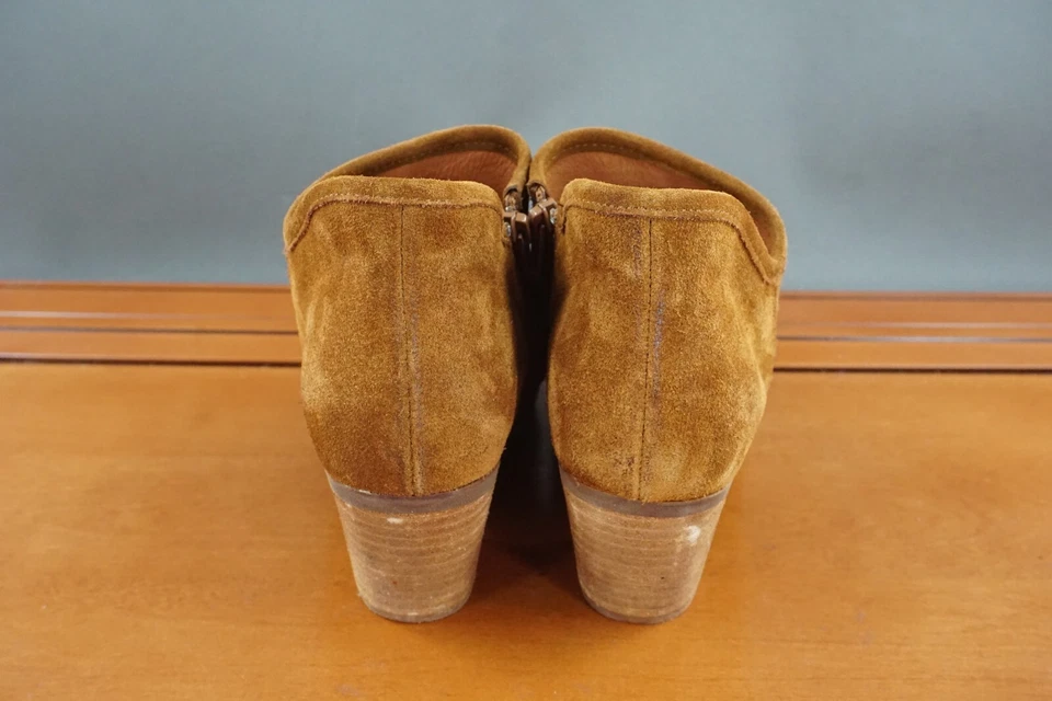 Zapatos Chocolat Blu Dalia para Mujer 8 Marrón Cuero Gamuza Tirar de Cremallera Botín al Tobillo Foto 4 de 4