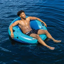 WOW Sports Ranger 1-Person River Tube with Mesh Bottom Seating for Cool Comfort