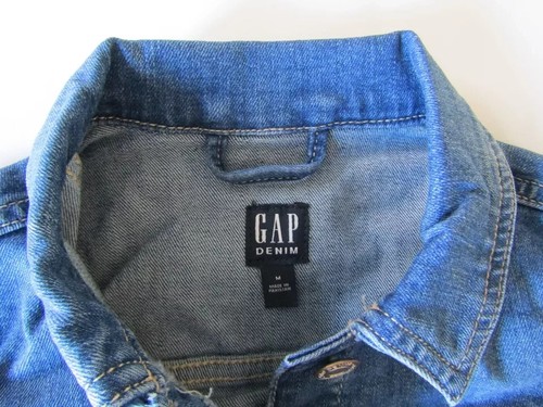 Gap Kids Blue Puff Long Sleeve Icon Stretch Denim Jacket - Girl's Size M 8 - NWT - Picture 5 of 13