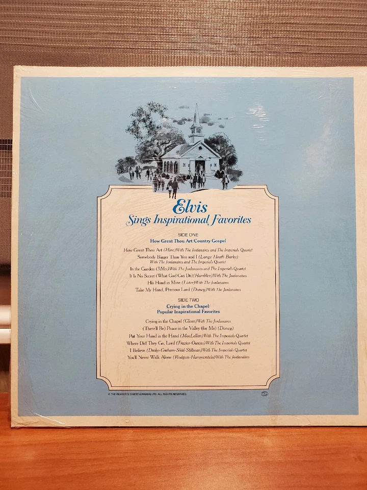 ELVIS PRESLEY "ELVIS SINGS INSPIRATIONAL FAVORITES"-78 LP VINYL RECORD-1984-RCA - Image 2 of 4