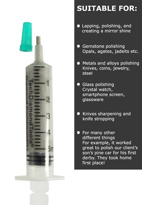 Polishing Lapidary Paste Diamond Compound, 200,000 Grit to 400 Grit (L), 5 Gram