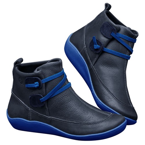 Women's Vintage Ankle Boots Arch Support Shoes For Women With Side Zipper Flat - Picture 13 of 23