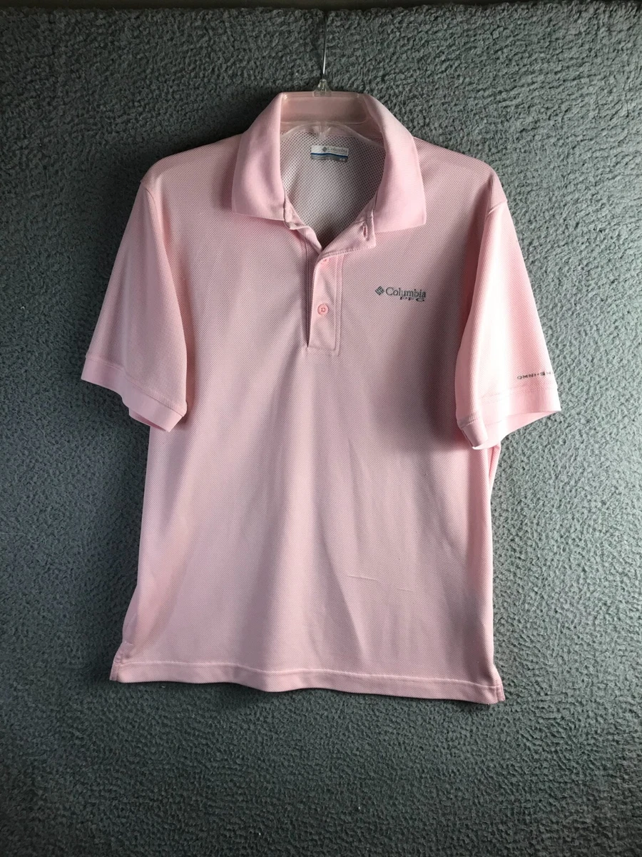 Columbia PFG Womens M Pink Fishing Omni Shade Short Sleeve Vented