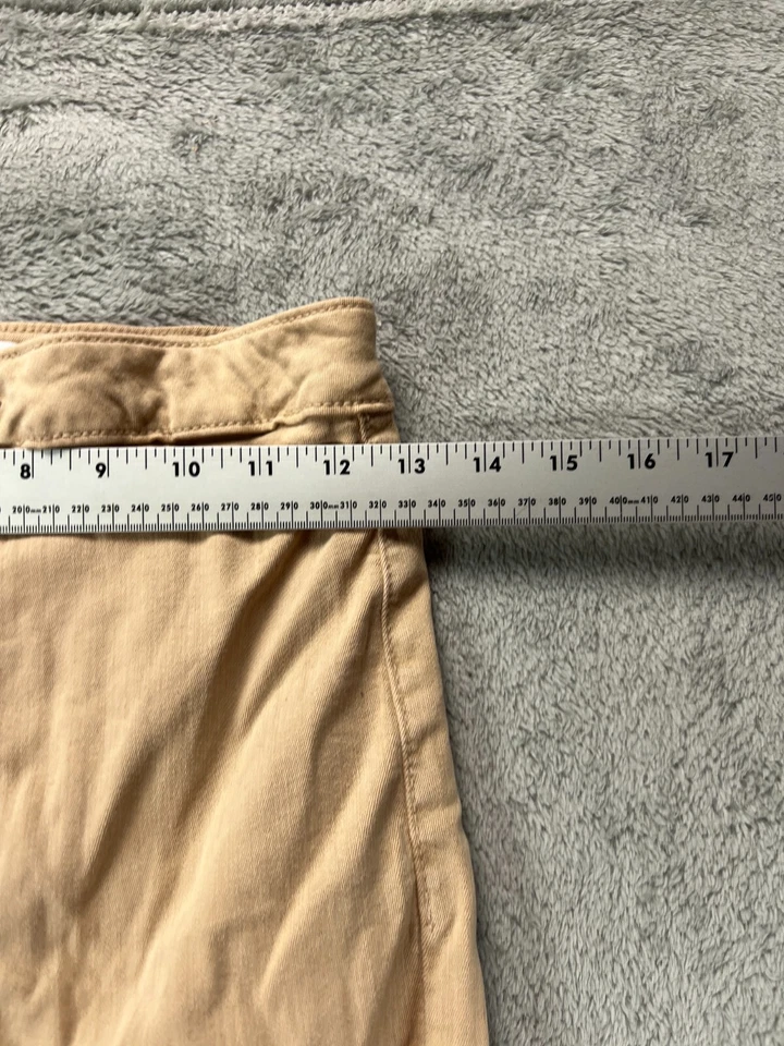 CELLO Los Angeles Mujer 26 Pantalones Acampanados Juniors 11 Cintura Alta Caqui 32" Dobladillo Crudo Foto 4 de 4