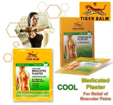 TIGER BALM Medicated Plaster Cool Patch Relief Muscle Pain Stiff Neck Back Pain