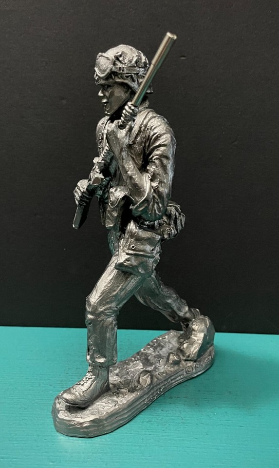 Michael Ricker Pewter USMC Marine Rifle Gun Vietnam War Soldier POW ...