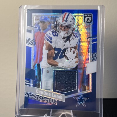 2023 Panini Donruss Optic - Donruss Threads Blue Hyper Prizm #DT-CDL CeeDee Lamb