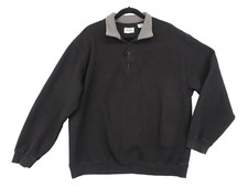 Izod Performx Black Long Sleeve Mock Neck 1/4 Zip Sweatshirt Men's Size Large L