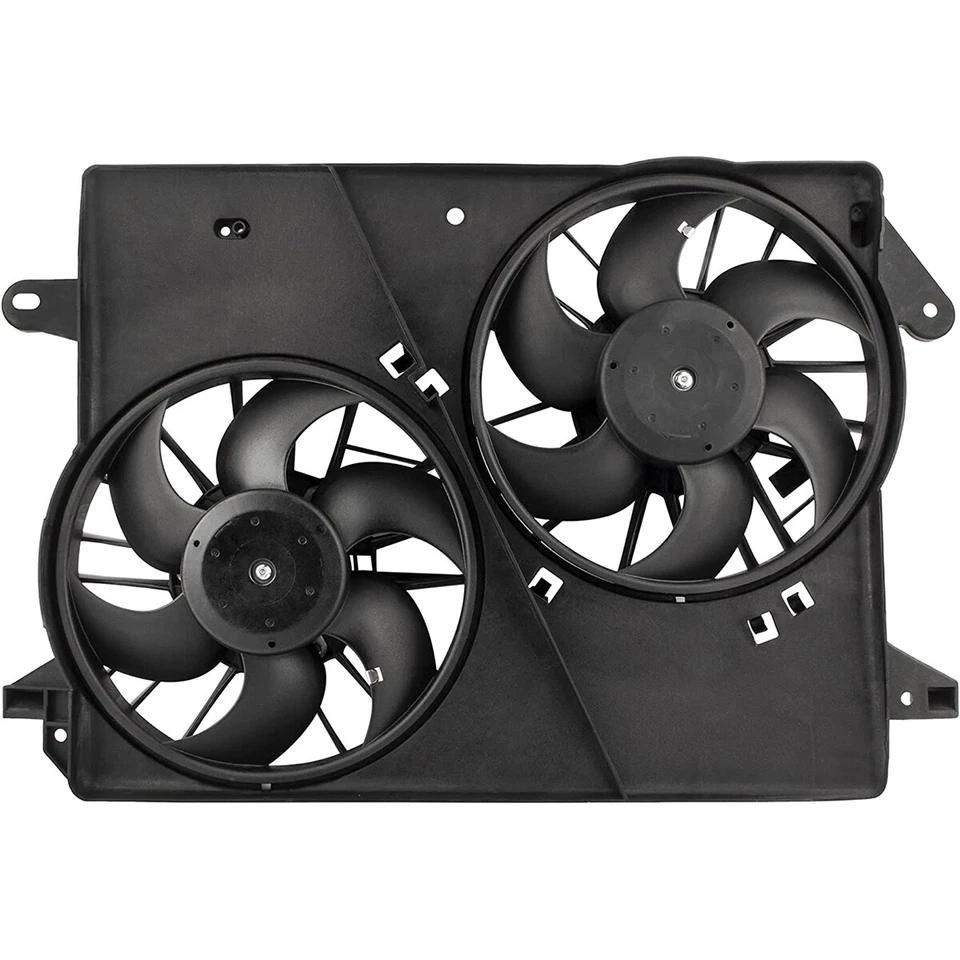 Radiator Dual Cooling Fan Assembly For 05-09 Chrysler 300 05-08 Dodge Magnum — 第 2/4 张图片
