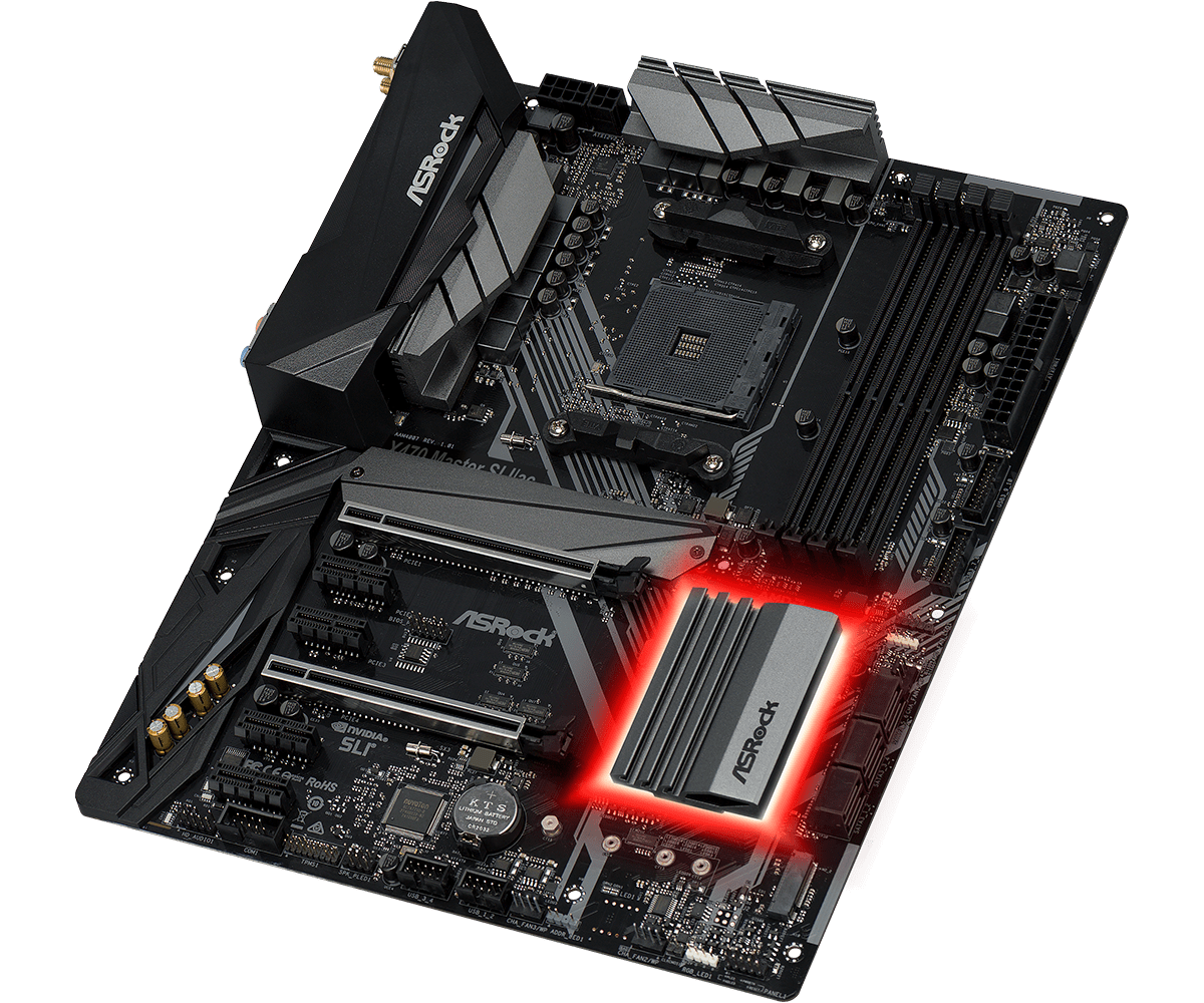 マザーボード ASRock X470 MASTER SLI For ASROCK X470 MASTER SLI/AC motherboard X470 AM4 DDR4 64G HDMI
