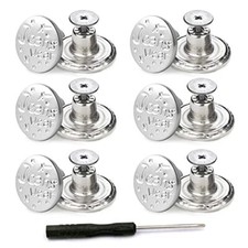 12 Sets 17mm Replacement Jean Buttons for Sewing Metal Jeans,No-sew Style 2