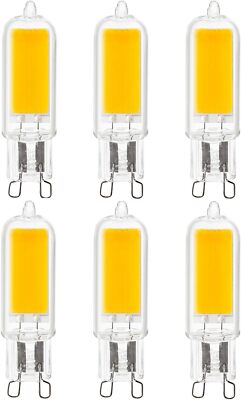 Sunlite LED G9 Light Bulb 4W (60W Equal) Bi Pin Base 5000K Super White - 6-Pack