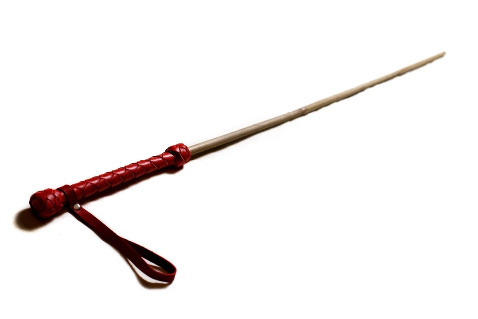 Sophisticated Bamboo Cane with Leather Handle for BDSM, Total Length 72cm - Image 4 of 4