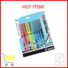 Pilot, Precise V5 Deco Collection, Capped Liquid Ink Rolling Ball Pens, Extra Fi
