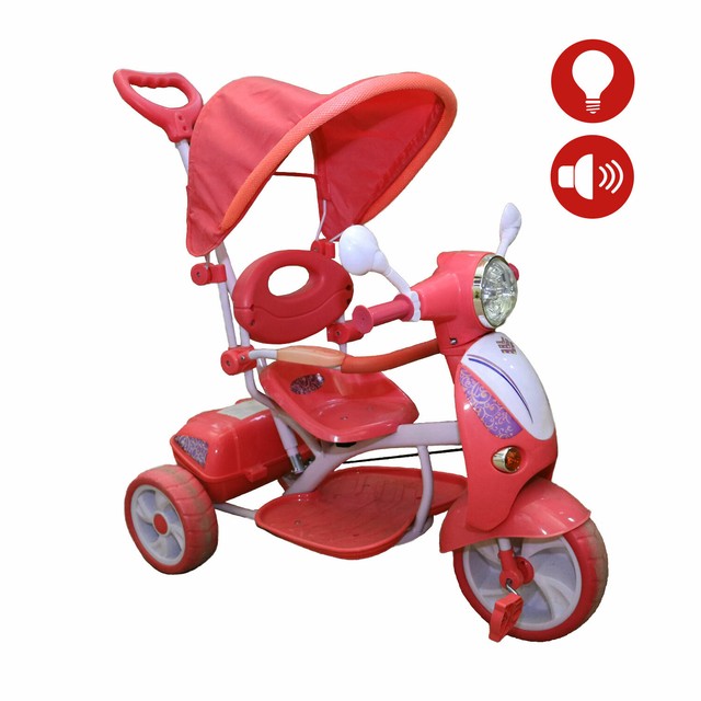 triciclo feber azul y naranja