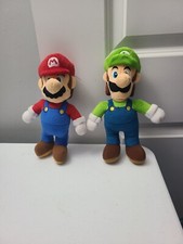 Nintendo Super Mario Brothers Mario and Luigi Plush Stuffed Toy Lot Of 2