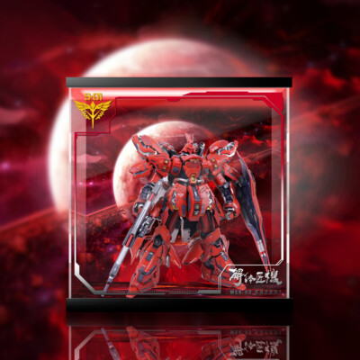 Acrylic Figure Display Box Case With LED Light For Gundam Plastic