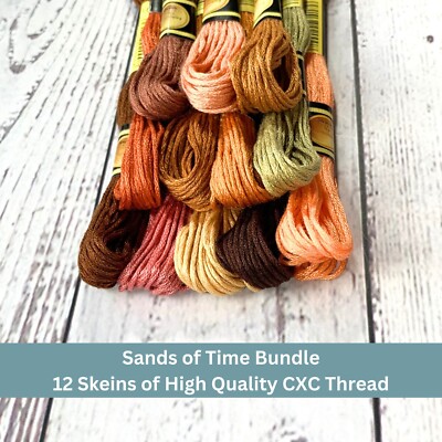 CXC Brand Sands of Time Set: Embroidery Floss for Needlecraft, Cross Stitching