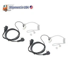 2xSurveillance Headset Earpiece Mic for Motorola 2-Way Radio XTN446 P040 P080