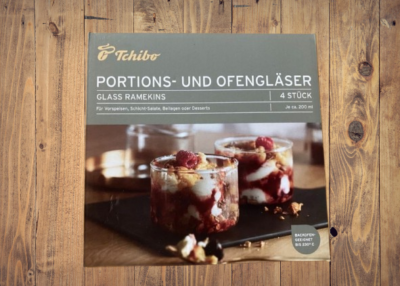 Ofenformen Serviergläser Glas Ofenfest bis 230° 200ml 4 Stück TCM Tchibo neu b