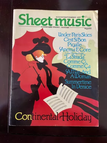 Sheet Music Magazine August/September 1987 - Piano/Guitar *See Photos*