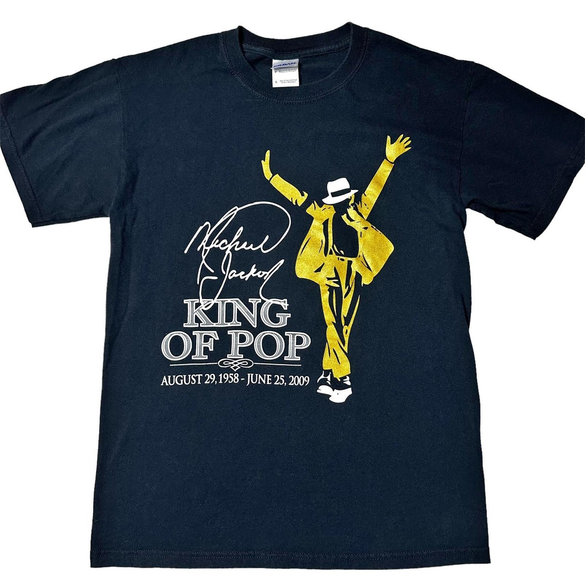 Gildan Michael Jackson King Pop Tribute Graphic Tee Adult S | eBay