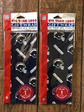 NFL Los Angeles Chargers Team Logo Flat Gift Wrap ( 2 Packs )
