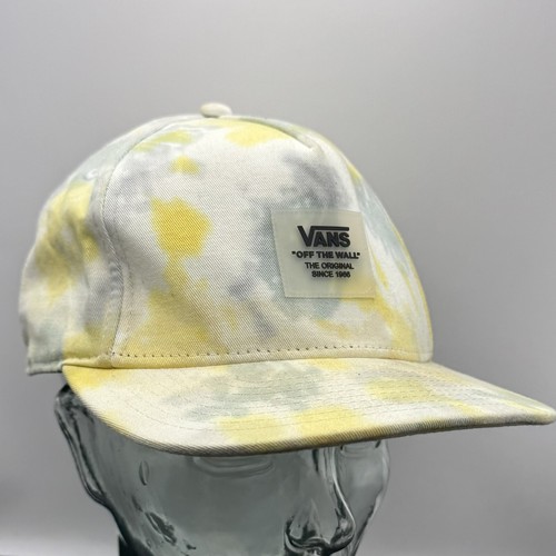 Vans Skateboard Mütze Kappe gelb gefärbt verstellbar von der Wand Druckknopflasche - Bild 2 von 7
