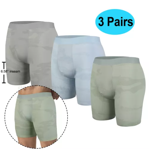Men's Performance Boxer Brief, Support Pouch, Regular,Trunks and Long Leg 3-Pack - Picture 1 of 16